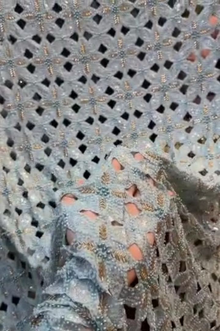 Silver Grey Cutwork