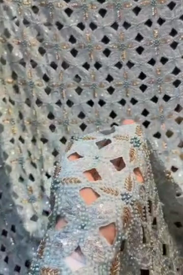 Silver Grey Cutwork