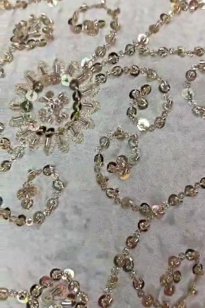 Ivory Gold Sequin Jaal