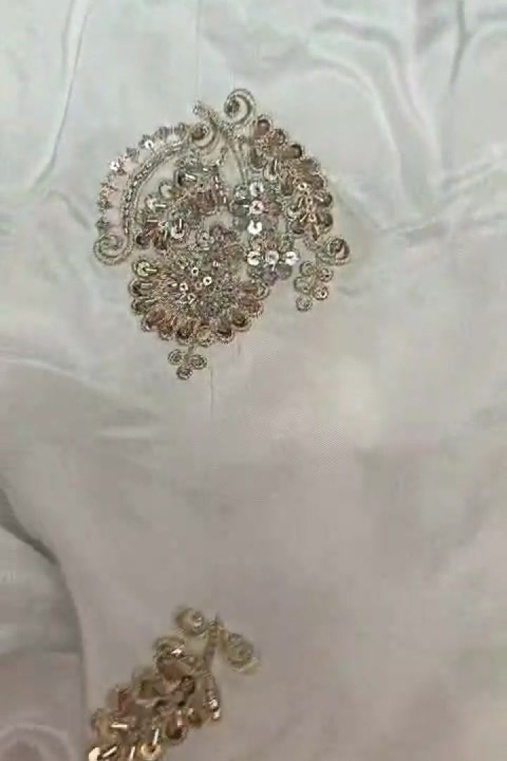 Ivory Gold Sequin Booti