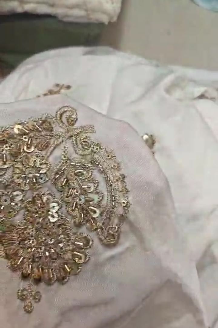 Ivory Gold Sequin Booti