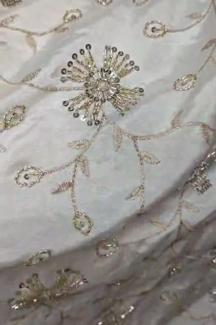 Ivory Gold Beaded Vine