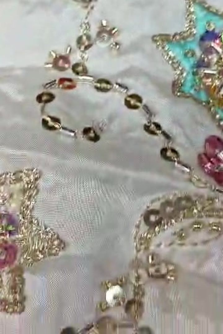Ivory Star Flower Sequins