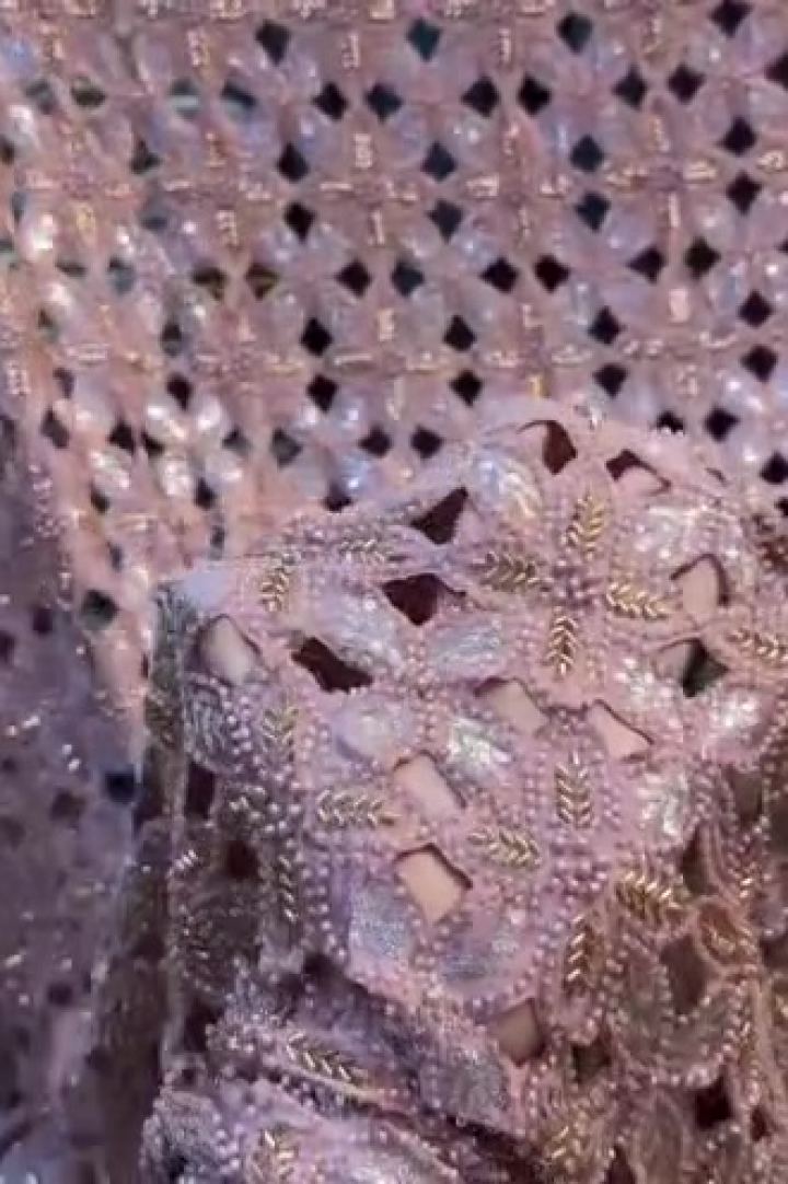 Blush Cutwork with Gold Leaves