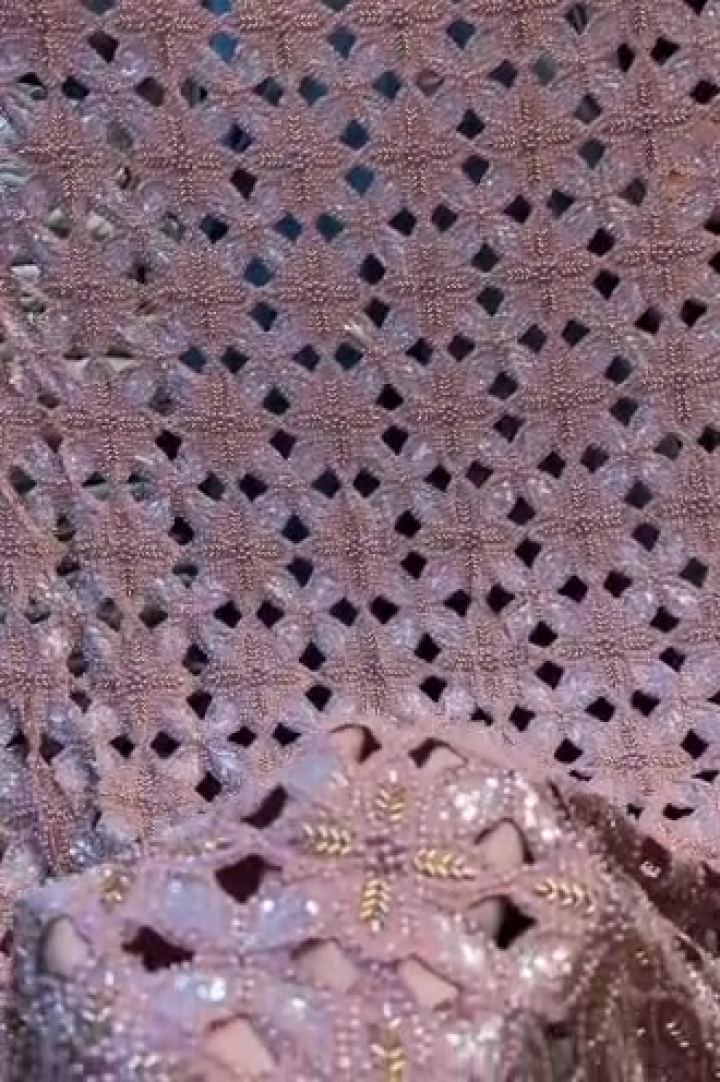 Blush Cutwork with Gold Leaves